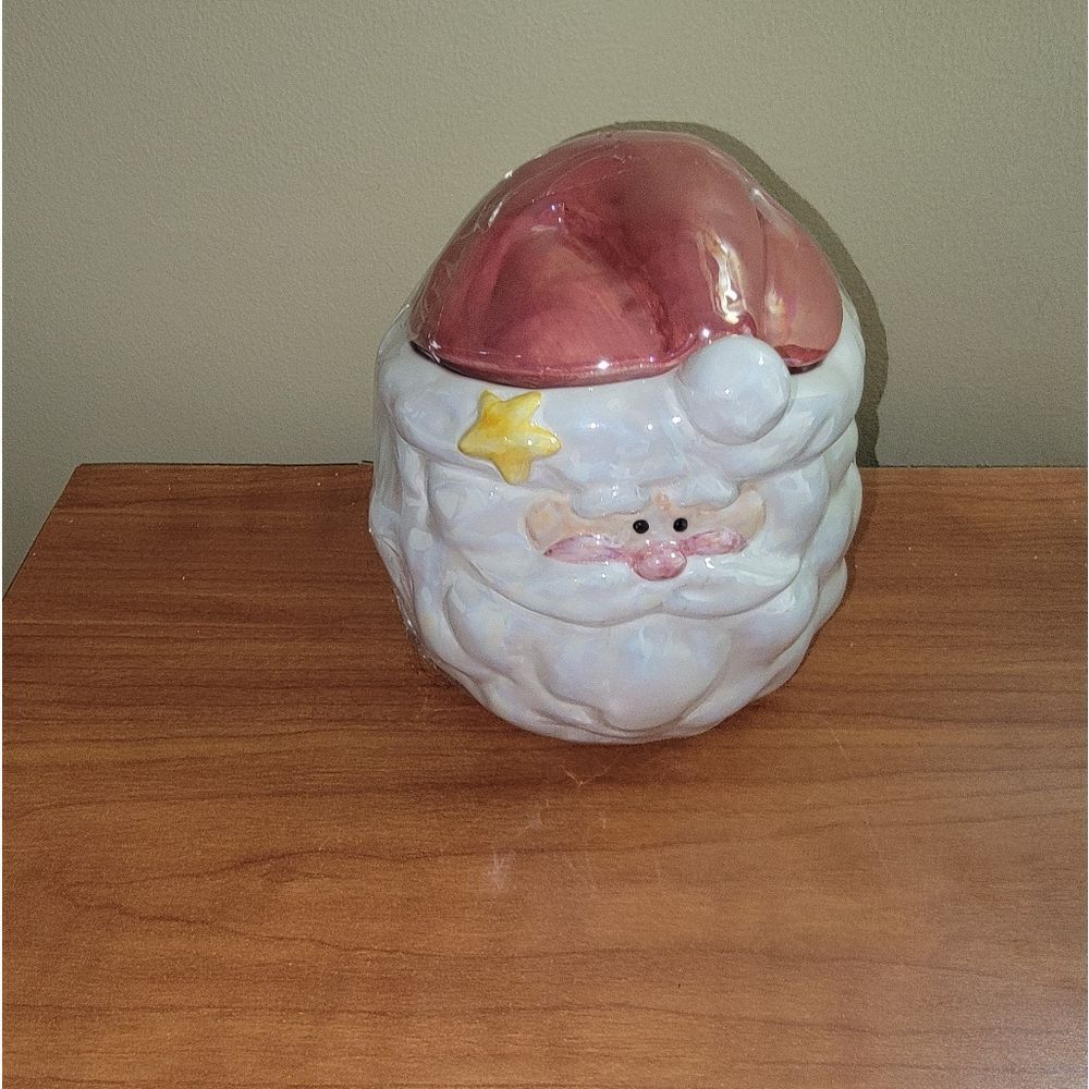 🆕️🎅Vintage Santa Cookie/Candy Jar by Wedgewood Countryware - WCL